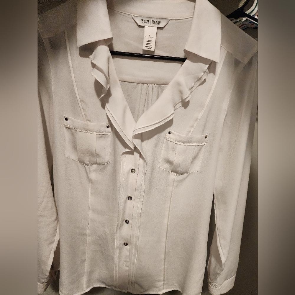 NWOT WHBM Button Down Blouse